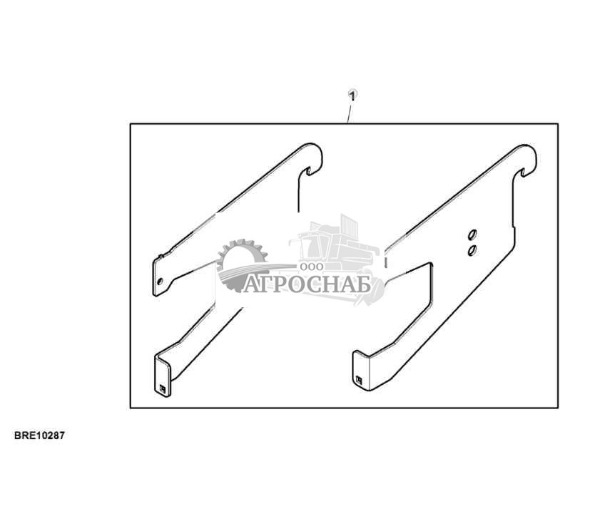 Комплект для самостоятельной установки, кронштейн переднего вспомогательного ящика 